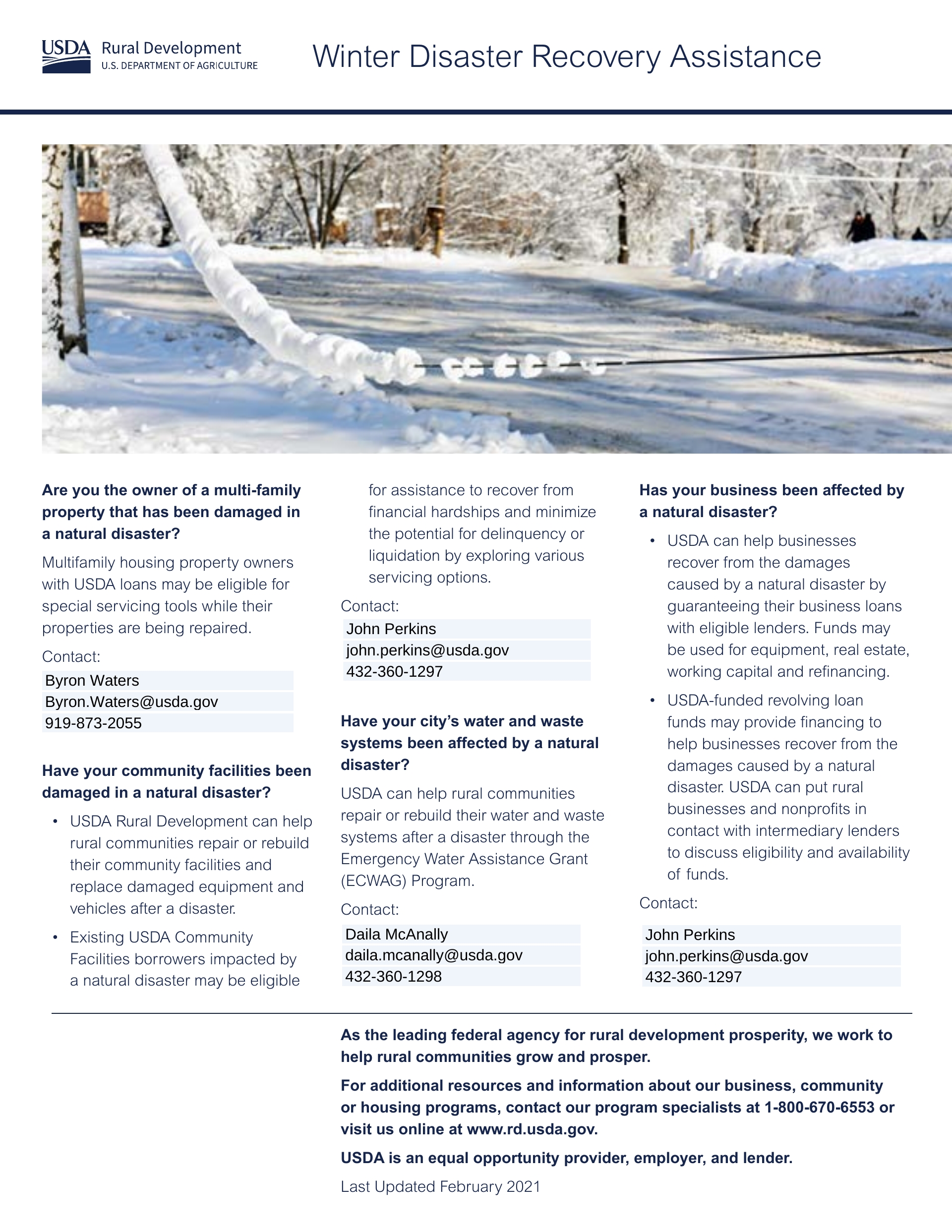 Winter Disaster Recovery Fact Sheet 2.0